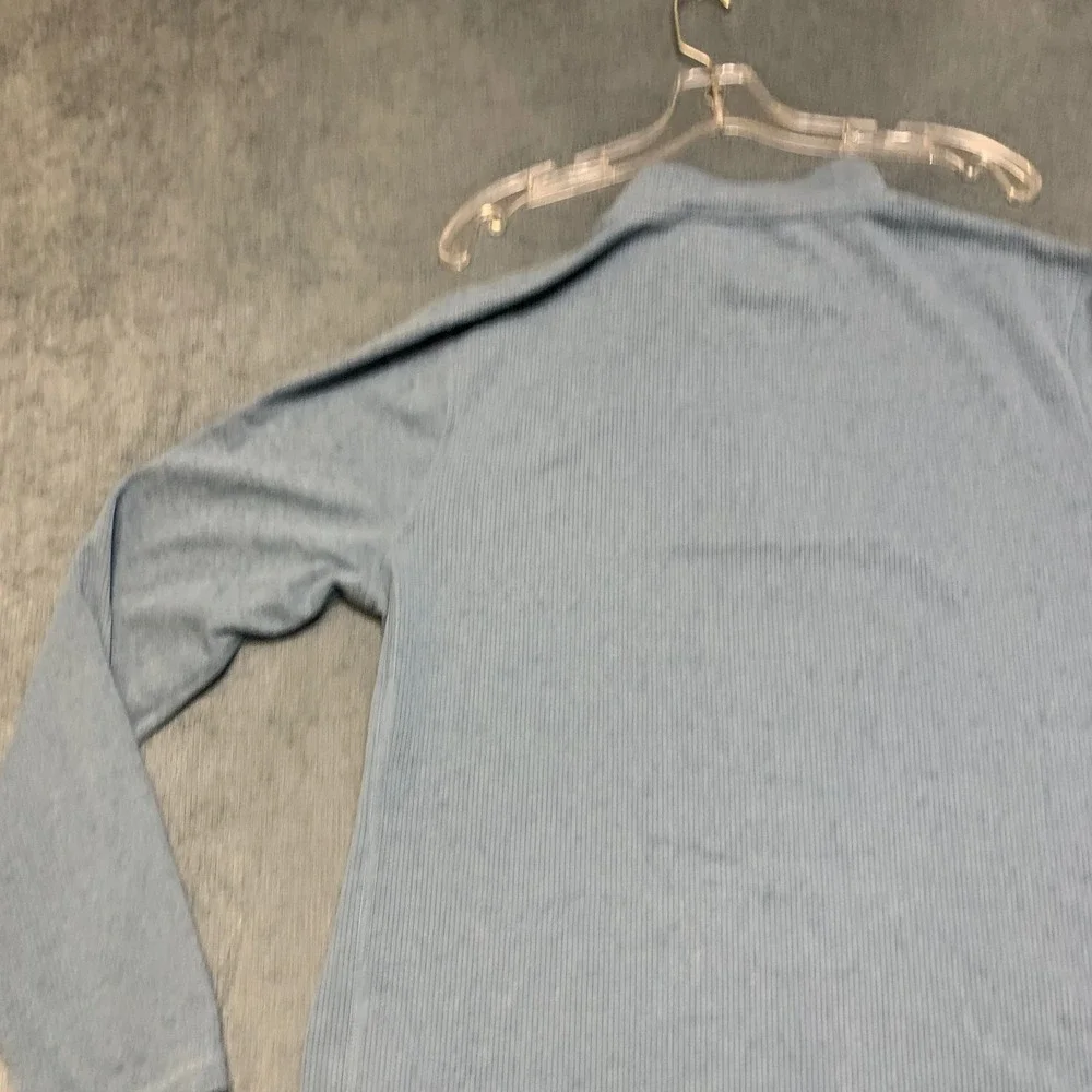 J.Crew Performance Sweater Men Large Blue Quarter Zip Pullover Outdoor Mock Neck